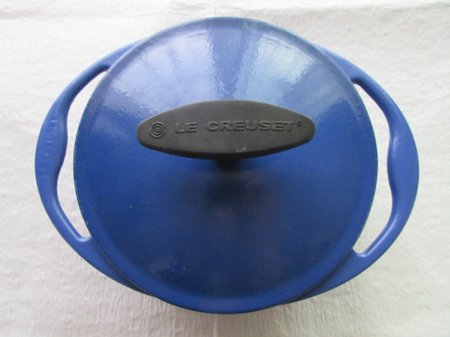 (*^^*)LE CREUSET/ル・クルーゼ 鍋(水色)15㎝。used