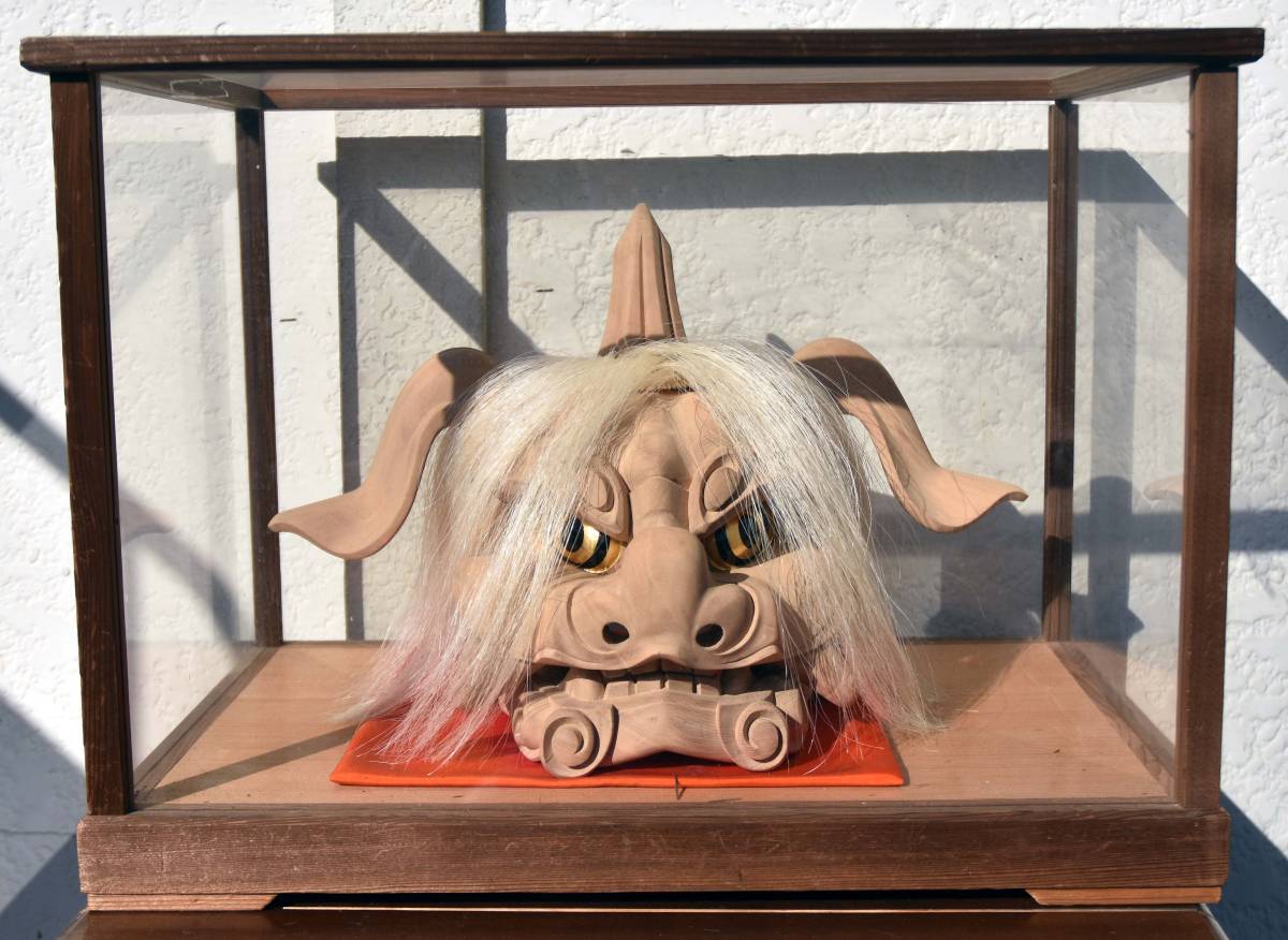 一夢 横山 造『木彫獅子頭』 緑和堂 買取価格相場｜骨董品買取 木彫 