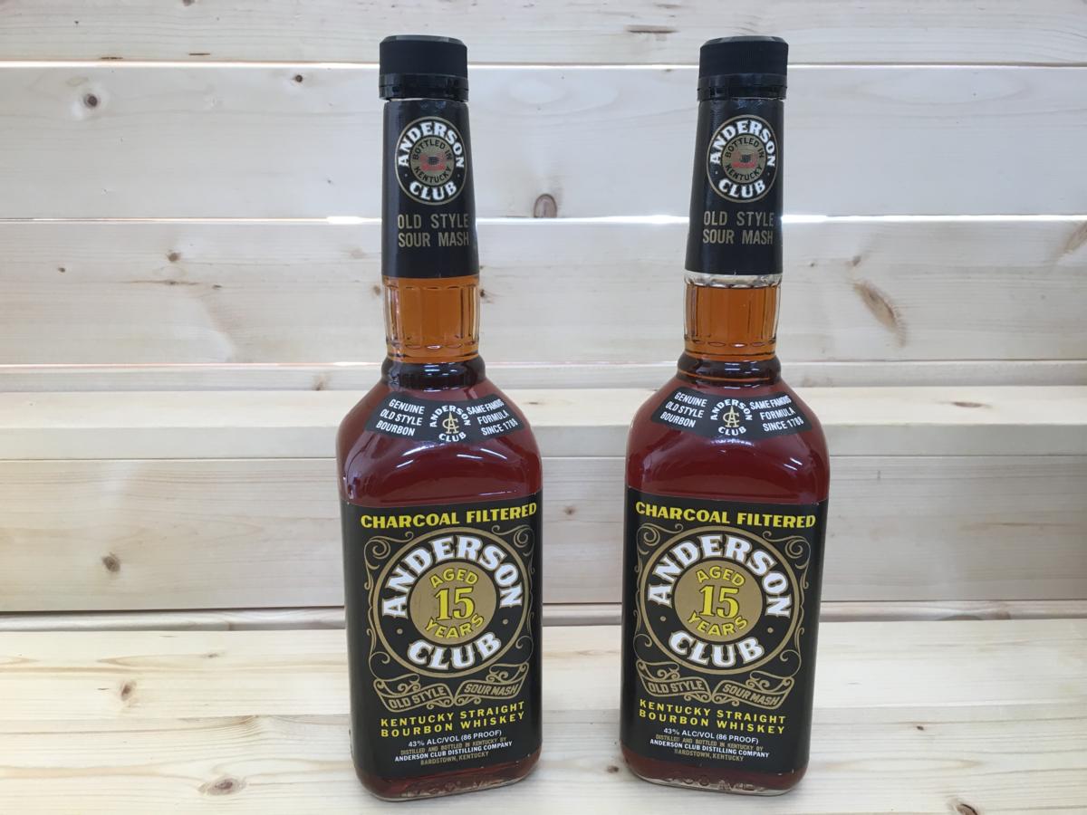 古酒☆未開栓 ANDERSON CLUB 15年CHARCOAL FILTERED BOURBON WHISKEY