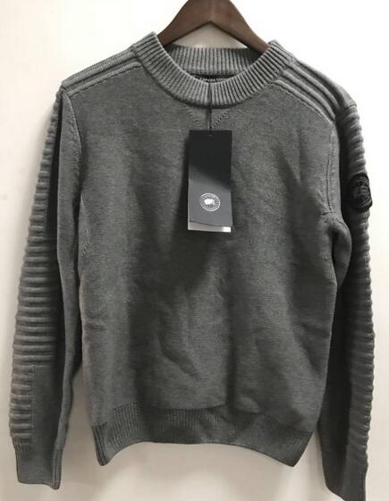 美品未使用 CANADA GOOSE カナダグース 秋冬 メンズ グレー 丸首 