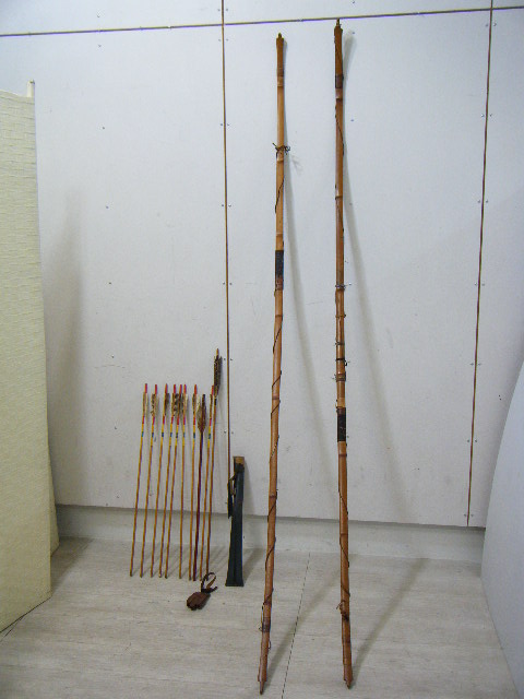3り5★弓 2本 矢のセット 籐巻 弓道 詳細不明