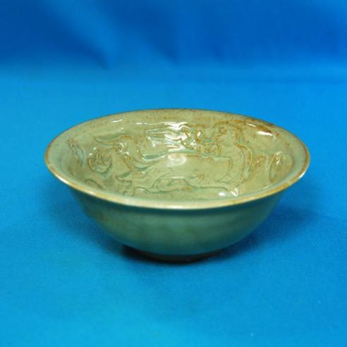 工芸品 明時代 青磁 龍泉窯 刻花盤 中国古美術 唐物