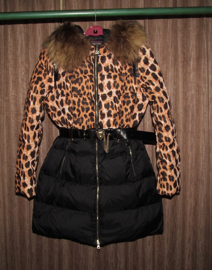 MORK ANHANMA 豹柄 ダウンコート M