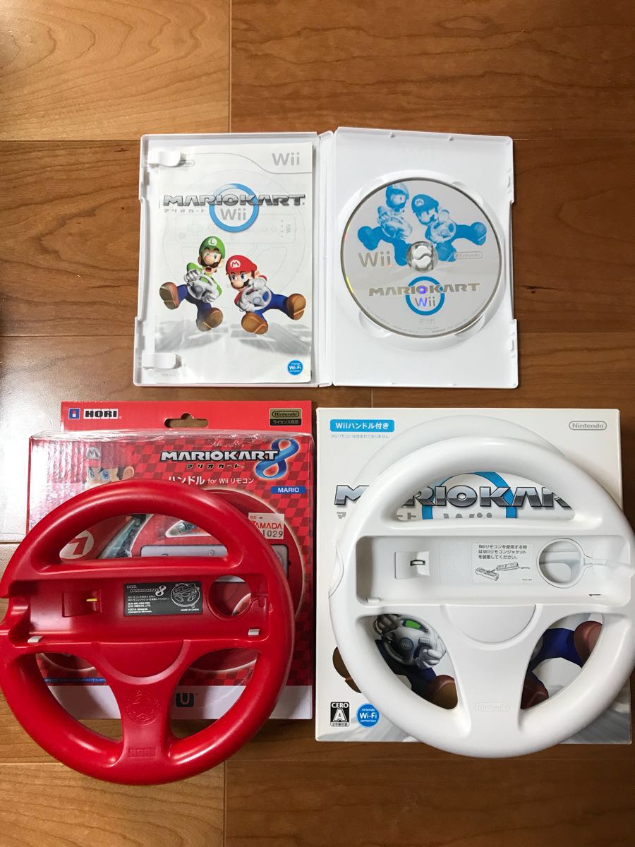 任天堂Wii マリオカート ハンドル2個