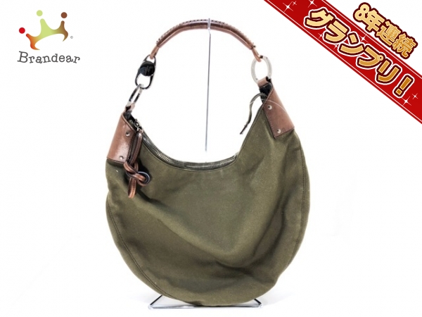 グッチ GUCCI バッグ ショルダーバッグ キャンバス×レザー カーキ 
