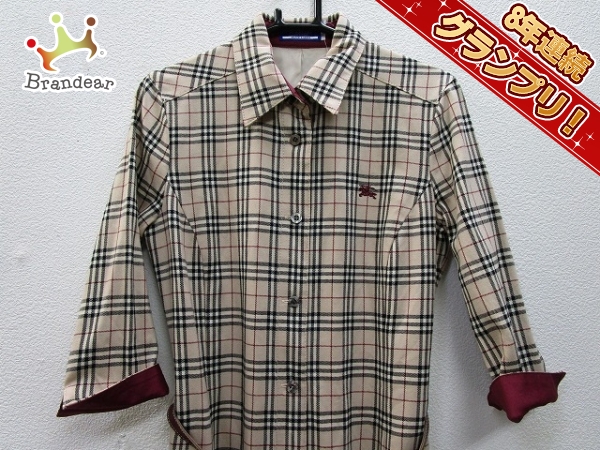 新品，新作登場 バーバリーブルーレーベル Burberry Blue Label ワンピース サイズ38 M ベージュ&times;黒&times;ボルドー レディース シャツワンピ/チェック柄(ワンピース)｜売買されたオークション情報、yahooの商品 女性用