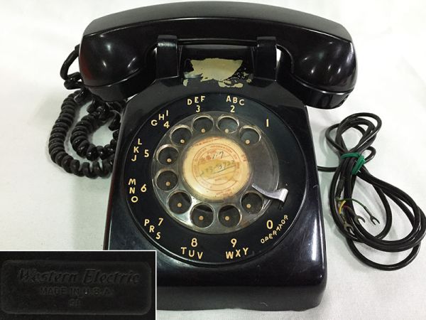 Western Electric G1 米軍 黒 電話 USA製 GA-51859 500 型 1952 年製