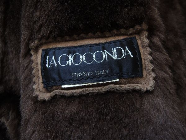 LA GIOCONDA FIRENZE ITALY 高級ムートンコート 茶系 M位 羊毛皮 LA GIOCONDA FIRENZE ITALY 高級ムートンコート 茶系 M位 羊毛皮
