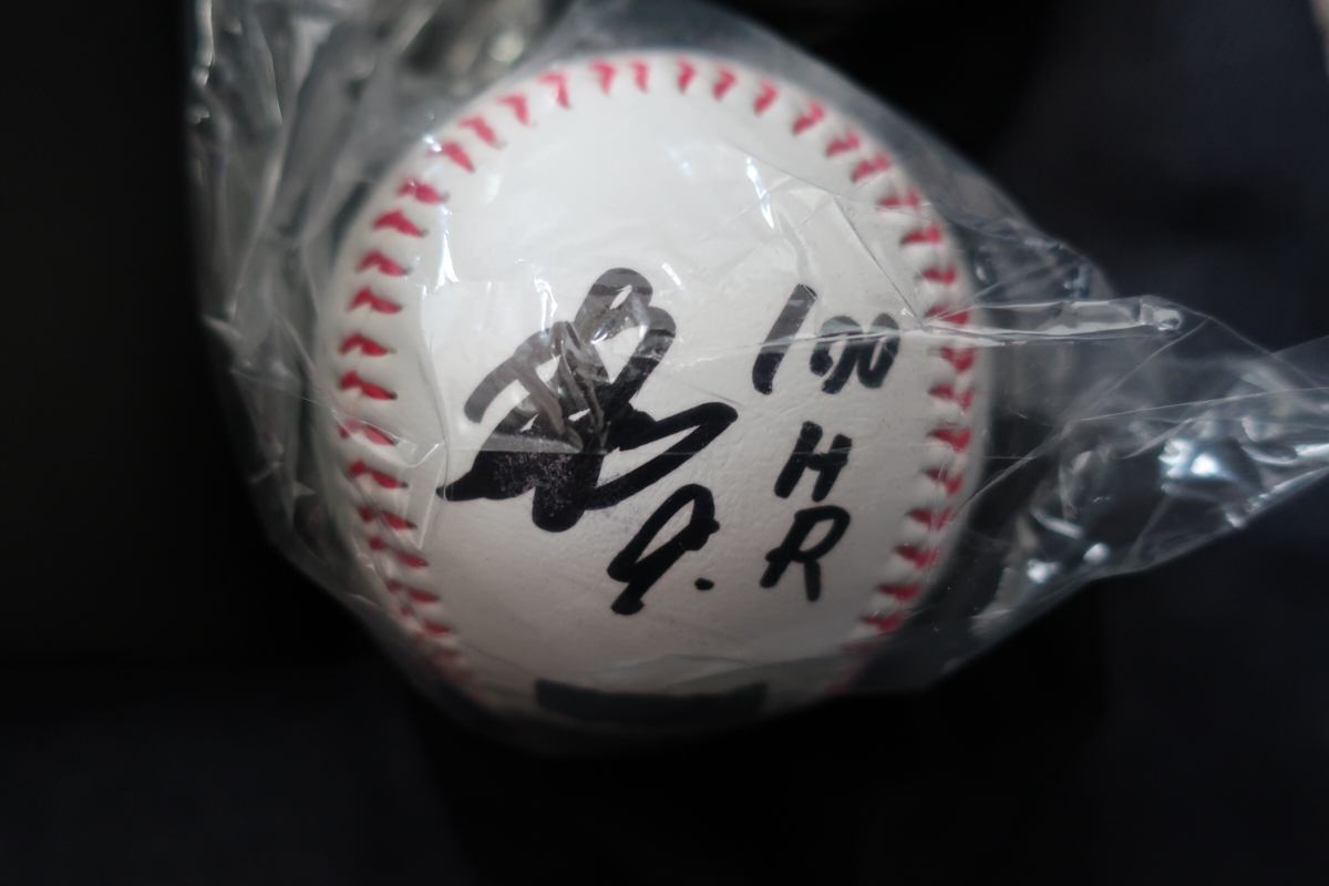 柳田悠岐 直筆サインボール BBM 2017 BBM2017 福岡ソフトバンクホークス 柳田悠岐 100HR記念 100個限定 直筆