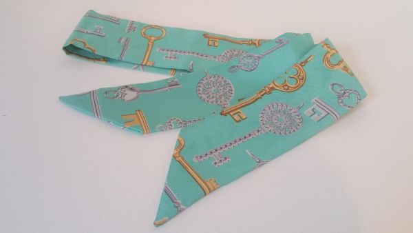 ティファニー シルクツイリースカーフ Tiffany☆シルク リボン