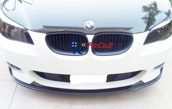 エンブレム付! BMW E60 E61 フロントグリル 艶消黒 セット
