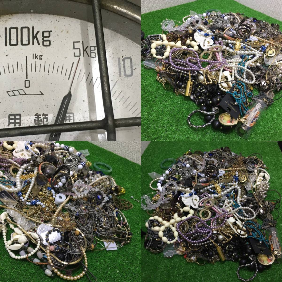 アクセサリー大量まとめ売り 5kg 詰め合わせセット m005】☆アクセサリー 大量セット/おまとめ 約5.5kg アクセサリー