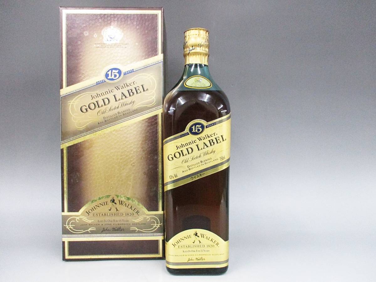 11gf57 Johnnie Walker ジョニーウォーカー 15年 GOLD LABEL ゴールド