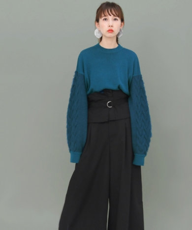 【お得】 アーバンリサーチ KBF モヘヤケーブルスリーブニット BLUE(セーター)｜売買されたオークション情報、yahooの商品情報をアーカイブ公開 - オークファン トップス