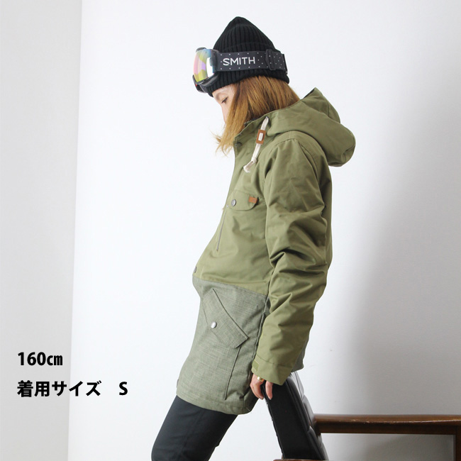 【サンプル品(未使用)】エルワン スノボウェア レディース ジャケット L1 W'S (JK-73) YOKO JKT BRUSH/MILITARY Sサイズ スノーボード スキ