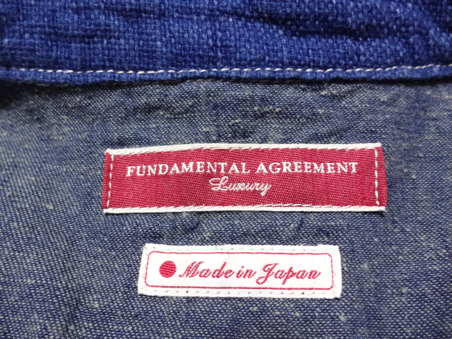 FUNDAMENTAL AGREEMENT LUXURY 1st TYPE DENIM JACKET L size / FDMTL 