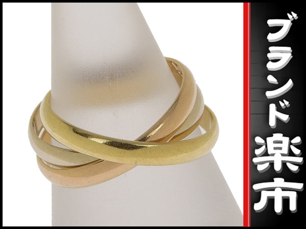 1円☆03楽市☆本物 Cartier カルティエ K18 ゴールド トリニティリング 