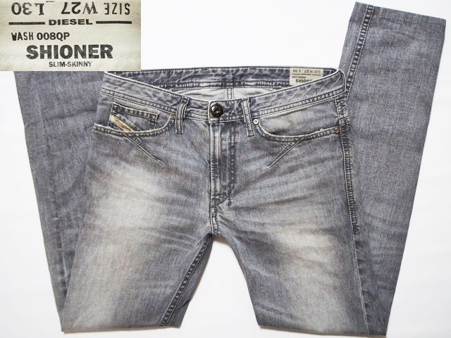 送料無料，最新作 即決 DIESEL SHIONER ディーゼル W27 スリムスキニー 