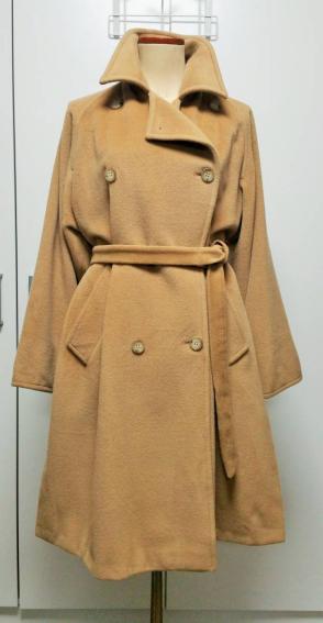 上質 イタリア製 Max Mara マックスマーラ ウール ダブル ベルテッド 