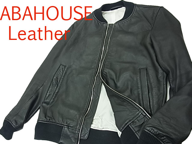 革ジャン ◇100円スタート！羊革◇アバハウス◇ラムレザージップ