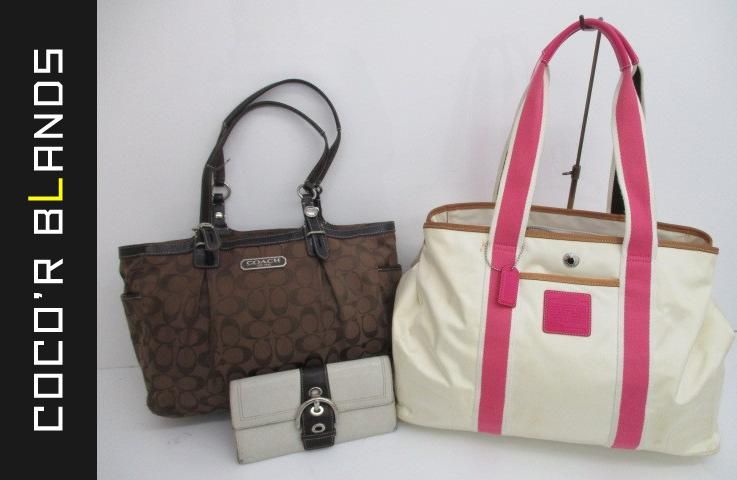 コーチ COACH ハンドバッグ 長財布 訳あり3点セット シグネチャー 白
