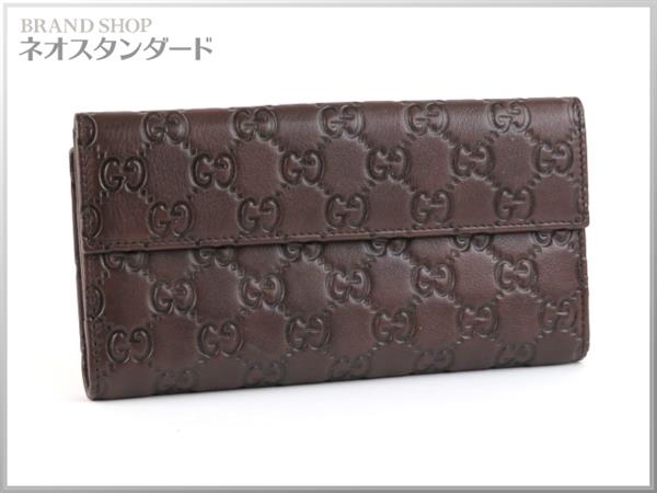 新作，SALE グッチ シマ Wホック 長財布 レザー ブラウン レディース 箱付き GUCCI(女性用財布)｜売買されたオークション情報、yahooの商品情報をアーカイブ公開 - オークファン 服飾小物
