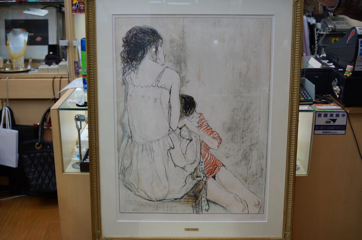真作】ジャン・ジャンセン Jean Jansem 少女画 リトグラフ 【美品