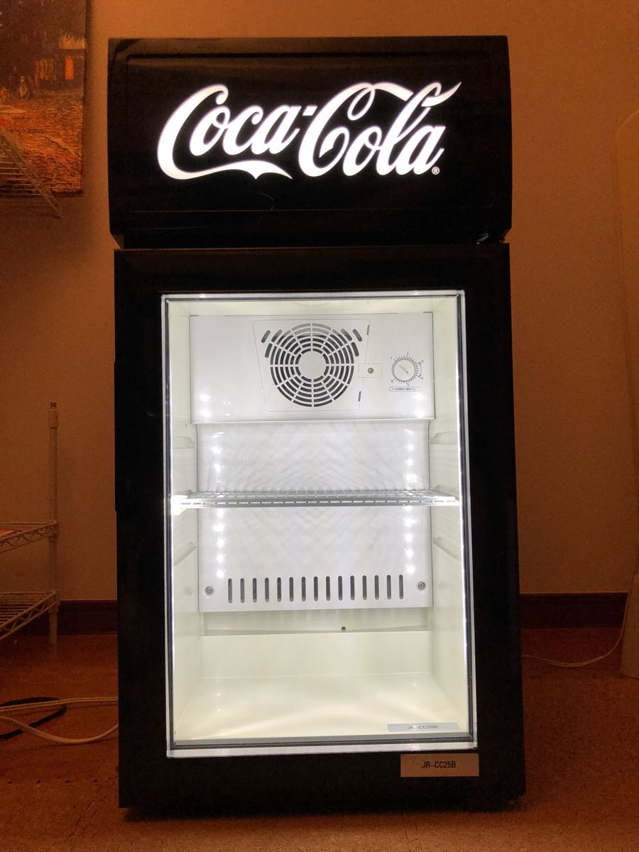 コカコーラ 卓上冷蔵ショーケース 2015年製 ノベルティー 冷蔵庫 黒 