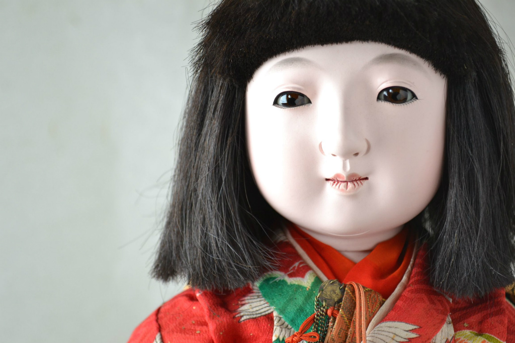 昭和初期 市松人形 梅月 女の子 52㎝ 昭和初期 市松人形 梅月 女の子 52㎝