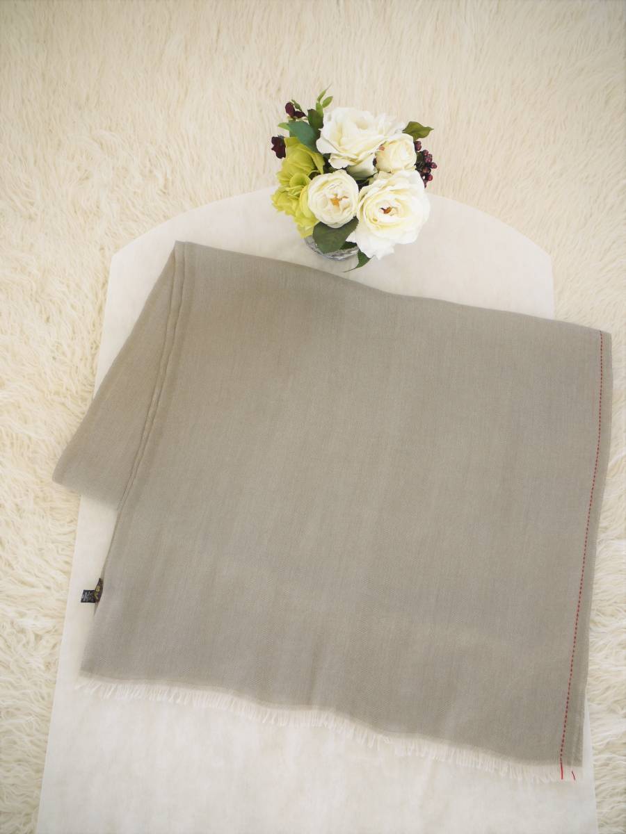 ☆Loro Piana☆美品☆最高級カシミヤ100％大判ストール☆グレージュ