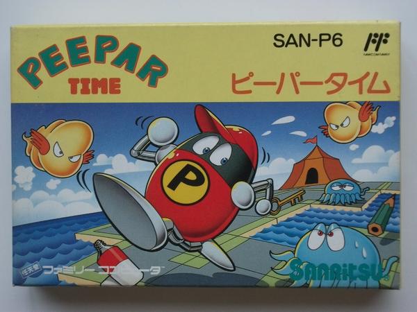 FCファミコン サンリツ電気 ピーパータイム PEEPAR TIME 1990年発売(パズル、迷路)｜売買されたオークション情報、yahooの商品情報をアーカイブ公開 - オークファン タイトル