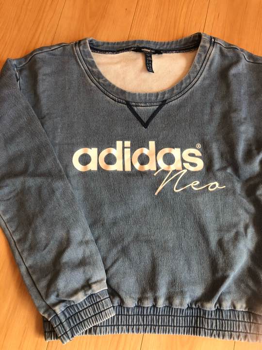 adidas neoアディダス ネオ デニムインディゴブルーブリーチジーンズ