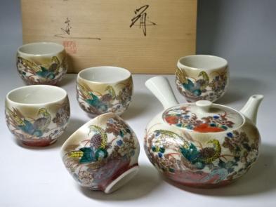 【新作，HOT】 茶道具 九谷焼 洋山造 茶器揃 急須1 湯呑5 共箱入 雅な九谷の器 おもてなし 急須：胴径13&times;高8.5cm 状態良い(その他)｜売買されたオークション情報、yahooの商品情報をアーカイブ公開 - オー 九谷