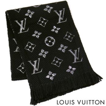LOUIS VUITTON ウールストール モノグラム Louis Vuitton モノグラム ストール 訳アリ 訳有 Louis Vuitton
