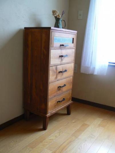 ロココ調 姫系 チェスト 5段5杯 金属取手 猫脚 アンティークスタイル ☆