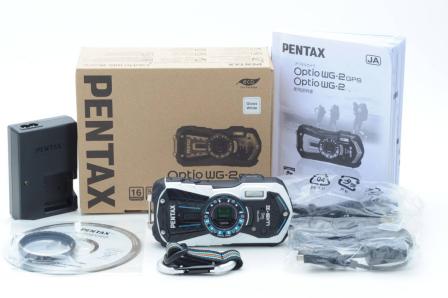 PENTAX Optio WG-2 GPS 本体 元箱付＋カバー ☆ほぼ新品級☆ペンタックス PENTAX Optio WG-2 GPS 元箱付き☆0062