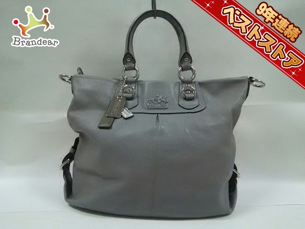 コーチ COACH バッグ ハンドバッグ レザー グレー 12935 マディソン 