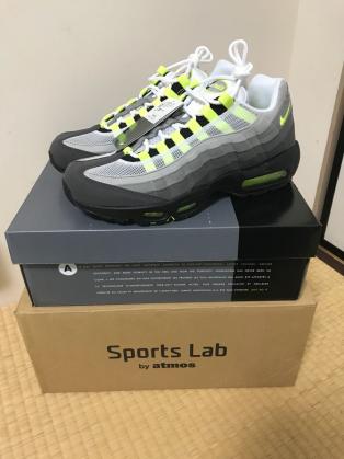 【27.5cm】国内正規品 NIKE AIR MAX 95 OG NEON エア マックス 95 ネオン 2018年 復刻 イエローグラデ VOLT 黒タグ 554970-071 US9.5