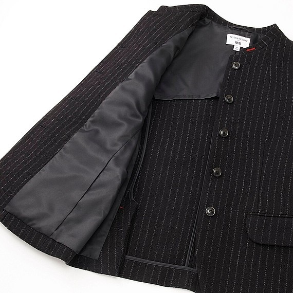 新品・L】ユニクロ×イネス ソフトツイードスタンドジャケット＋ 