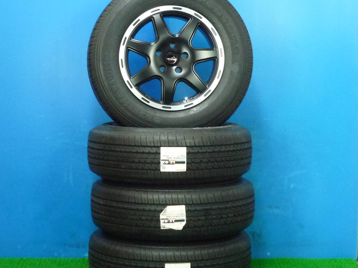S1004 新品 ティラードクロス 黒 マットブラック 16X7J +38 5H 114.3 215/70R16 デリカ D:5 アウトランダー エクストレイル ハリアー