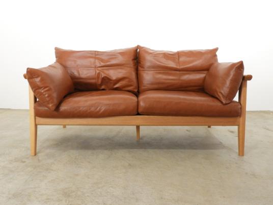 KEYUCA ケユカ 本革 2Pソファ カストラップ オーク材 ナチュラル