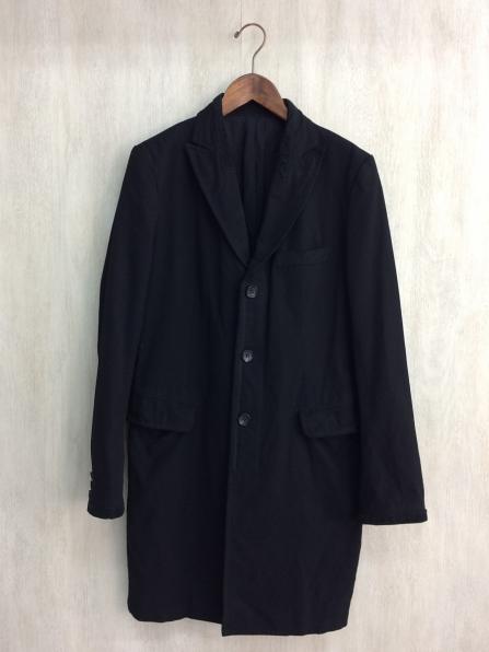 COMME des GARCONS HOMME◇チェスターコート/S/ナイロン/BLK