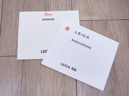 LEICA M6 ライカ 使用説明書2冊 日本語 英語 M型ライカ 【公式通販】