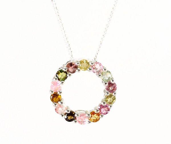 貴重アイテム】 天然 MIX トルマリン リング ネックレス 1.4ct 鑑別済 