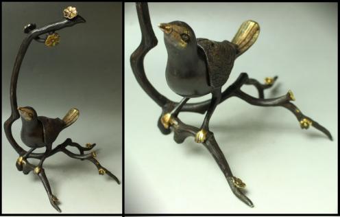 最上】古美術品 鳥香炉 古玩香炉 古銅造鳥火入香道 仏具 香炉