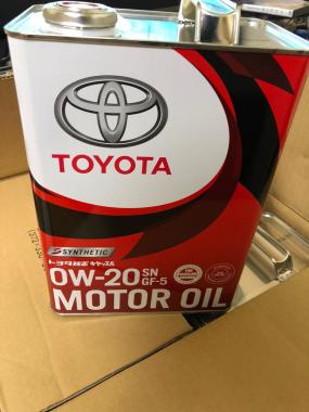 新品未使用  純正エンジンオイル SAE0w-20 6本セット トヨタ純正オイル0W-20 4L 6缶