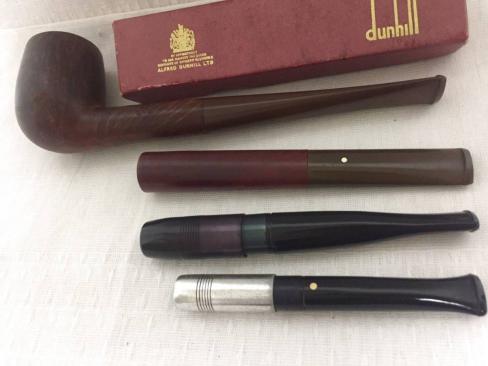 769-1 ☆美品☆BBB（スリービー）パイプ☆アンティーク☆Dunhill☆ダンヒルのシガレットホルダー3点セット☆喫煙具☆葉巻☆シガー☆中古