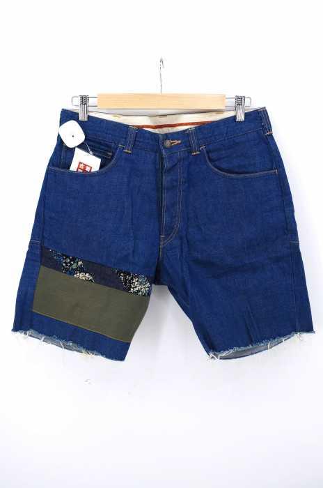 ナスングワム 切りっぱなしデニムパッチワークハーフパンツ メンズ デニムパンツ Jpn M コットン メンズファッション 売買されたオークション情報 Yahooの商品情報をアーカイブ公開 オークファン Aucfan Com