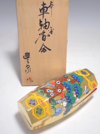 ☆茶道具☆ 荒井正春作 金箔工芸 蛤香合 ☆共箱・共布☆