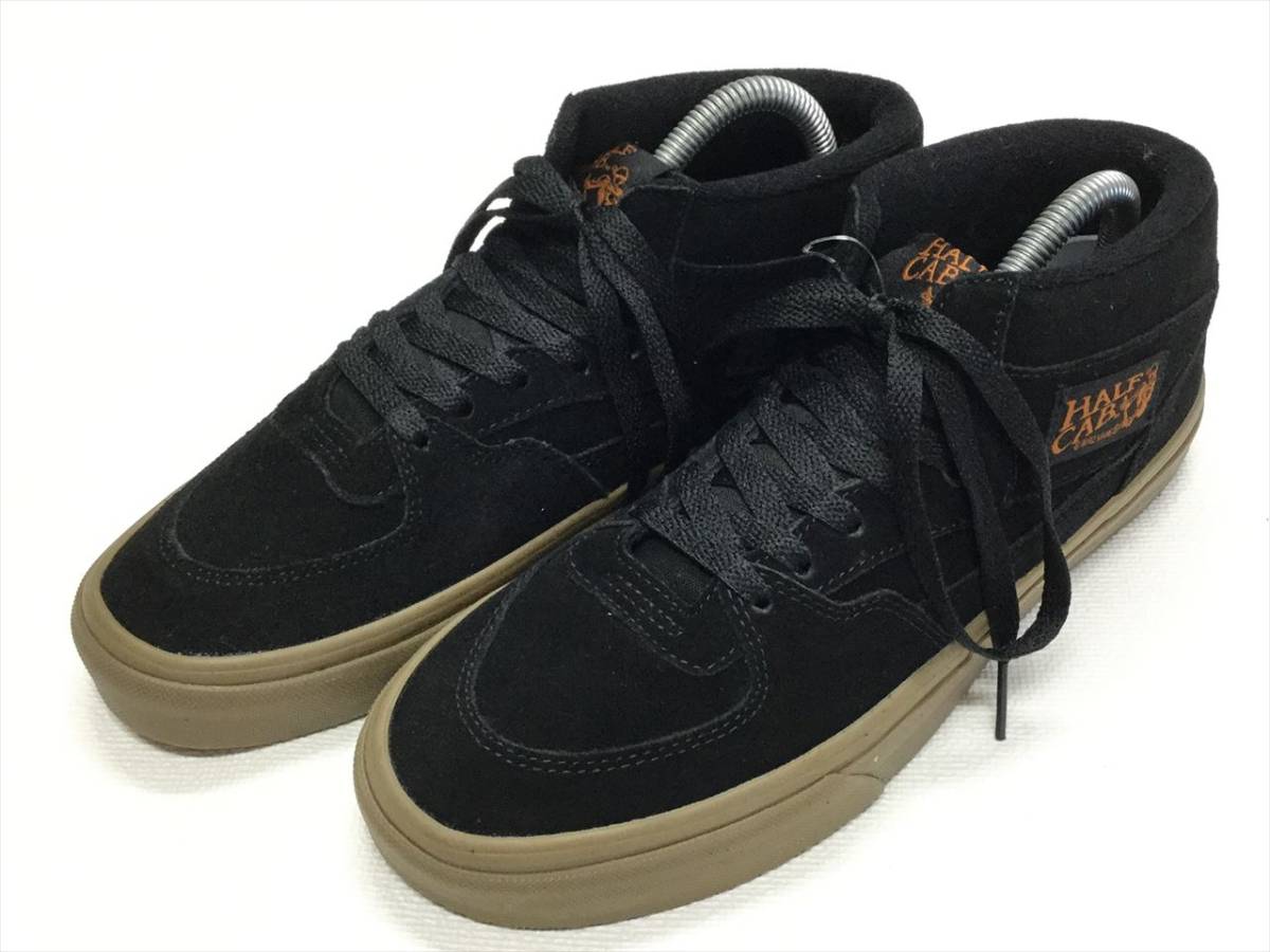 VANS HalfCab ハーフキャブ 黒xガムソール スエード US7.5 アメリカ 